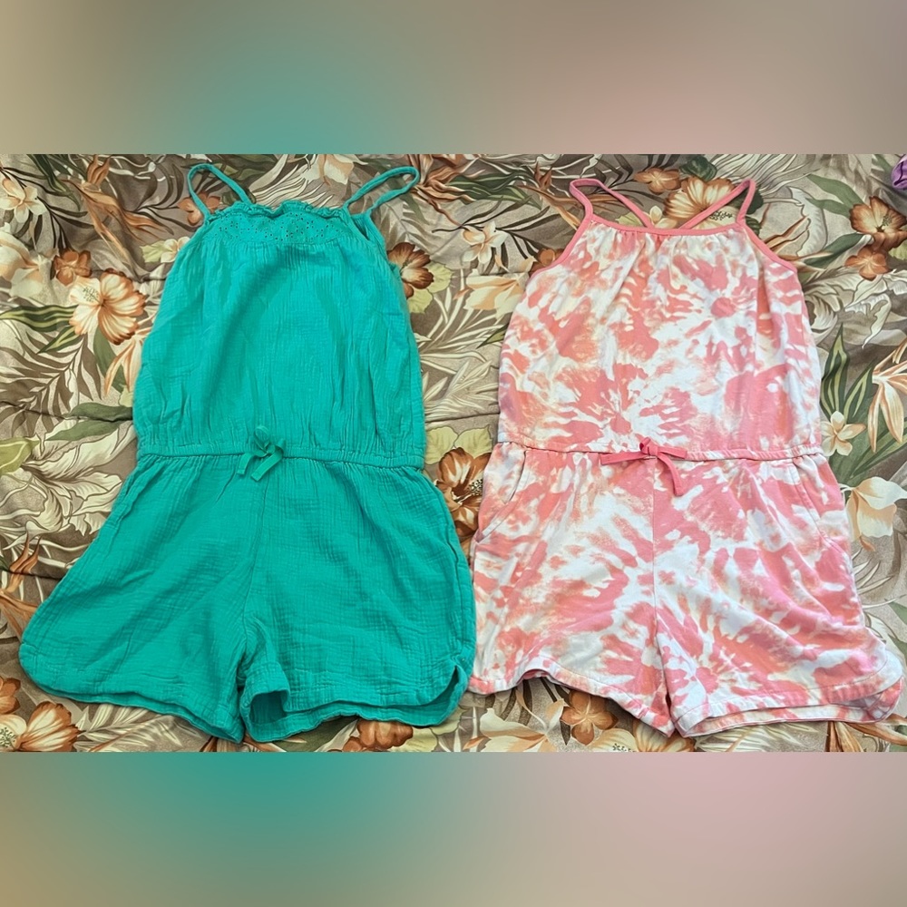 Cat & Jack Girls Rompers Size XL 14/16 2 Piece Lot